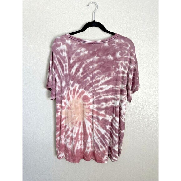 American Eagle Shirt Tie Dye Women's Size Medium Short Sleeve Crew Neck Light - Picture 2 of 6